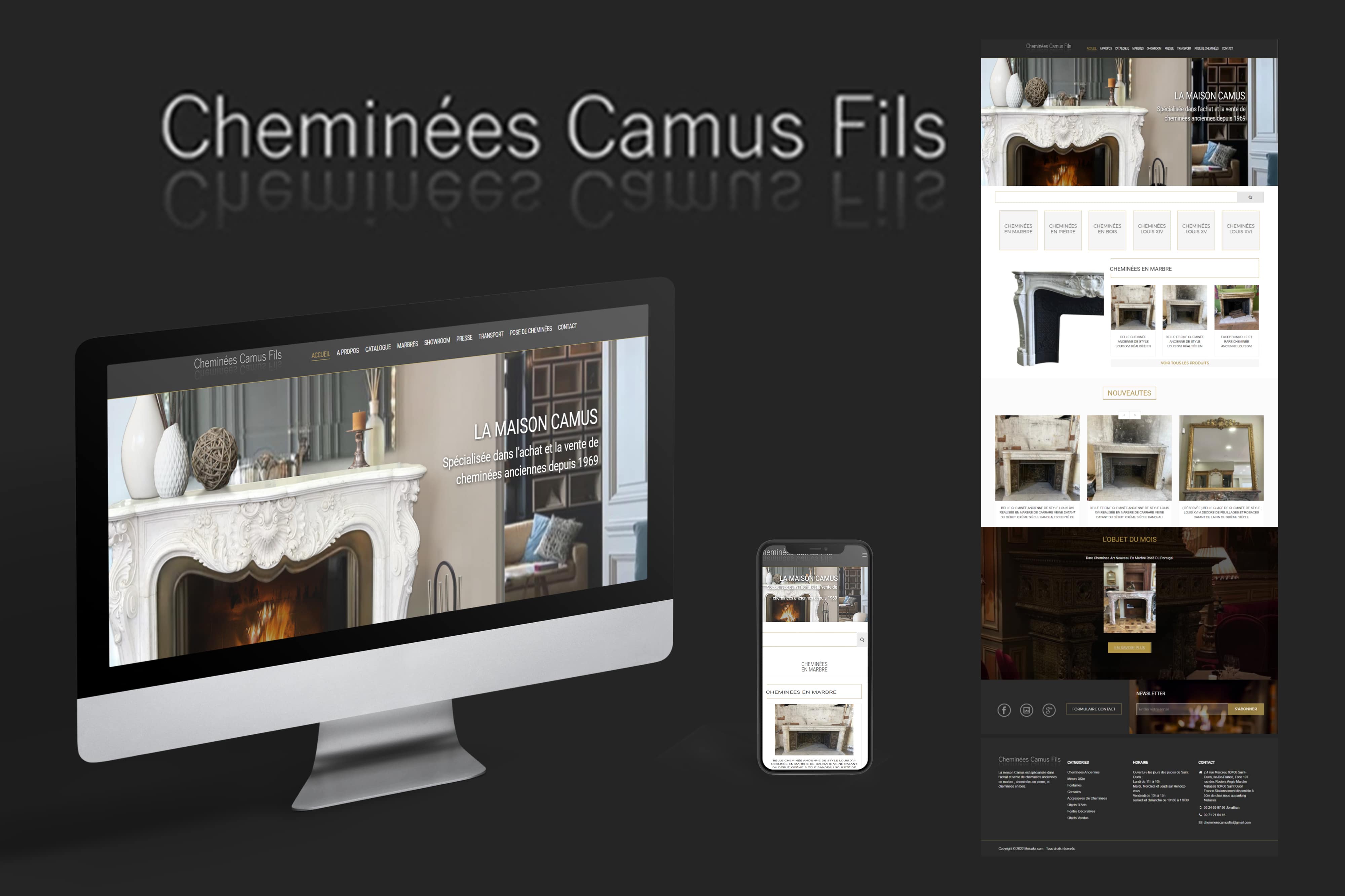 Cheminée Camus Website